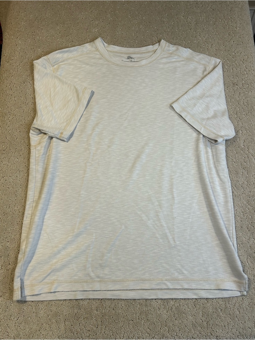 Tommy Bahama Paradise Isles IslandZone T Shirt Men L Ivory Crew Neck